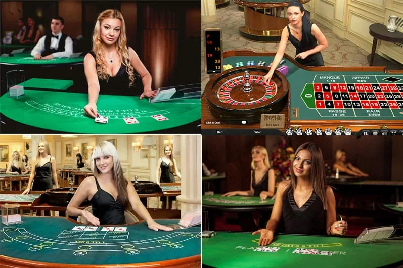 Dealer di ruang meja kasino live